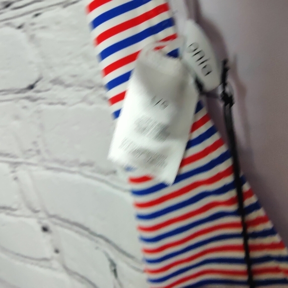 Onia Kelly One Piece Hibiscus Illusion Swimsuit Large Red White Blue NWT $195 - Picture 10 of 11